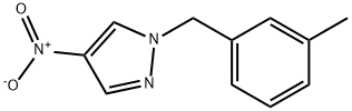 1-[(3-methylphenyl)methyl]-4-nitro-1H-pyrazole 结构式