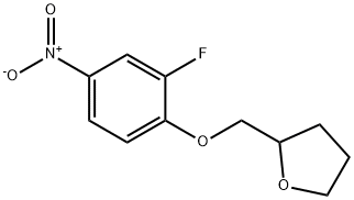 2-[(2-Fluoro-4-nitrophenoxy)methyl]tetrahydrofuran Struktur