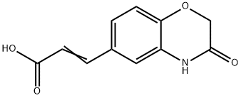 3-(3-Oxo-3,4-dihydro-2H-benzo[1,4]oxazin-6-yl)-acrylic acid 化学構造式