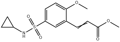 3-(5-Cyclopropylsulfamoyl-2-methoxy-phenyl)-acrylic acid methyl ester Struktur