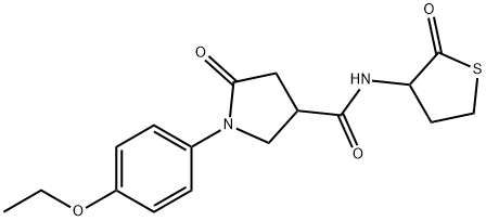 1-(4-ethoxyphenyl)-5-oxo-N-(2-oxotetrahydrothiophen-3-yl)pyrrolidine-3-carboxamide,956395-18-9,结构式