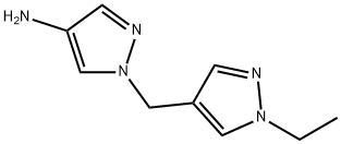 1-((1-乙基-1H-吡唑-4-基)甲基)-1H-吡唑-4-胺, 956395-90-7, 结构式