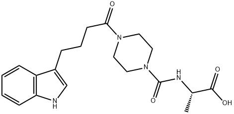 (2S)-2-[[4-[4-(1H-indol-3-yl)butanoyl]piperazine-1-carbonyl]amino]propanoic acid Structure