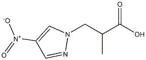 2-甲基-3-(4-硝基-1H-吡唑-1-基)丙酸, 956935-29-8, 结构式
