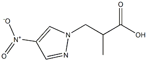 2-甲基-3-(4-硝基-1H-吡唑-1-基)丙酸 结构式