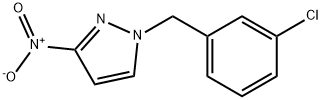 1-[(3-chlorophenyl)methyl]-3-nitro-1H-pyrazole Struktur
