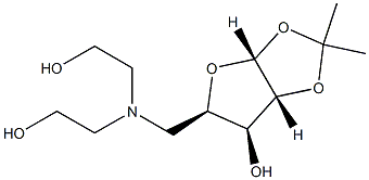 (3aR,5R,6S,6aR)-5-{[bis(2-hydroxyethyl)amino]methyl}-2,2-dimethyl-tetrahydro-2H-furo[2,3-d][1,3]dioxol-6-ol 化学構造式