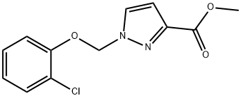 methyl 1-[(2-chlorophenoxy)methyl]-1H-pyrazole-3-carboxylate 化学構造式