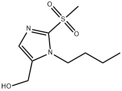 (1-ブチル-2-メタンスルホニル-1H-イミダゾール-5-イル)メタノール 化学構造式