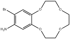 1,4,7,10-Benzotetraoxacyclododecin-12-amine, 13-bromo-2,3,5,6,8,9-hexahydro- 化学構造式