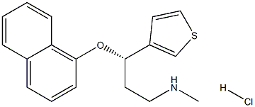 (S)-N-methyl-3-(naphthalen-1-yloxy)-3-(thiophen-3-yl)propan-1-amine  hydrochloride 化学構造式