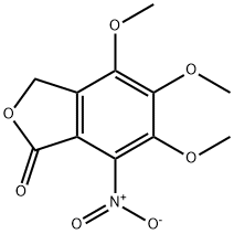 1(3H)-Isobenzofuranone, 4,5,6-trimethoxy-7-nitro- Structure
