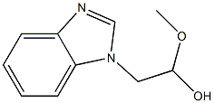 2-Benzoimidazol-1-Yl-1-Methoxy-Ethanol 化学構造式