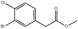 (3-溴-4-氯-苯基)-乙酸甲酯,960304-99-8,结构式