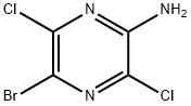 5-bromo-3,6-dichloropyrazin-2-amine 结构式