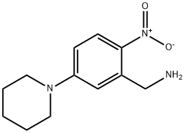 (2-硝基-5-(哌啶-1-基)苯基)甲胺, 96086-63-4, 结构式