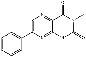 2,4(1H,3H)-Pteridinedione, 1,3-dimethyl-7-phenyl- Struktur
