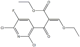 ethyl 2-(2,6-dichloro-5-fluoronicotinoyl)-3-ethoxyacrylate Structure