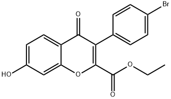 ethyl 3-(4-bromophenyl)-7-hydroxy-4-oxo-4H-chromene-2-carboxylate,96644-14-3,结构式