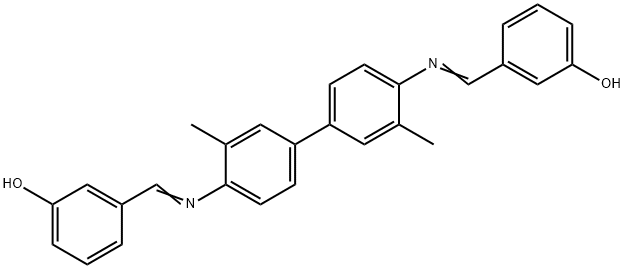 3,3'-[(3,3'-dimethyl-4,4'-biphenyldiyl)bis(nitrilomethylylidene)]diphenol,97271-93-7,结构式