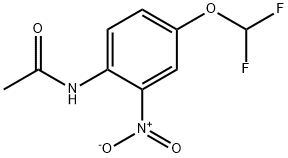4-二氟甲氧基-2-硝基-乙酰苯胺, 97963-75-2, 结构式