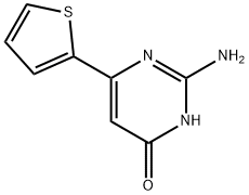 2-Amino-6-thiophen-2-yl-3H-pyrimidin-4-one,98555-02-3,结构式