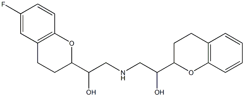 2-[[2-(3,4-dihydro-2H-chromen-2-yl)-2-hydroxyethyl]amino]-1-(6-fluoro-3,4-dihydro-2H-chromen-2-yl)ethanol Structure