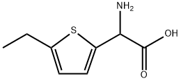 Amino-(5-ethyl-thiophen-2-yl)-acetic acid 化学構造式