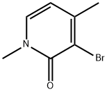 3-Bromo-1,4-dimethyl-1H-pyridin-2-one 化学構造式