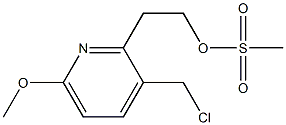 2-[3-(chloromethyl)-6-methoxypyridin-2-yl]ethyl methanesulfonate Struktur
