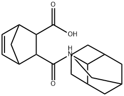 3-(adamantan-2-ylcarbamoyl)bicyclo[2.2.1]hept-5-ene-2-carboxylic acid Struktur