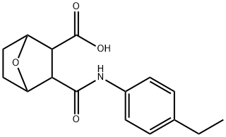 3-((4-ethylphenyl)carbamoyl)-7-oxabicyclo[2.2.1]heptane-2-carboxylic acid Structure