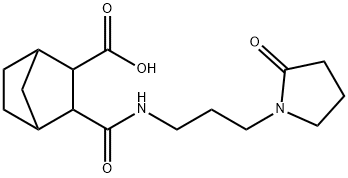 3-((3-(2-oxopyrrolidin-1-yl)propyl)carbamoyl)bicyclo[2.2.1]heptane-2-carboxylic acid Structure