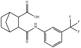 3-((3-(trifluoromethyl)phenyl)carbamoyl)bicyclo[2.2.1]heptane-2-carboxylic acid Structure