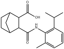 3-((2-isopropyl-6-methylphenyl)carbamoyl)bicyclo[2.2.1]heptane-2-carboxylic acid 结构式