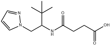 4-((3,3-dimethyl-1-(1H-pyrazol-1-yl)butan-2-yl)amino)-4-oxobutanoic acid Structure