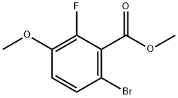 6-溴-2-氟-3-甲氧基苯甲酸甲酯 结构式