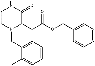 benzyl [1-(2-methylbenzyl)-3-oxo-2-piperazinyl]acetate 化学構造式