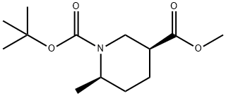 1-tert-butyl 3-methyl (3S,6R)-6-methylpiperidine-1,3-dicarboxylate, 1009376-98-0, 结构式
