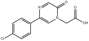 [5-(4-chlorophenyl)-2-oxopyrazin-1(2H)-yl]acetic acid 结构式