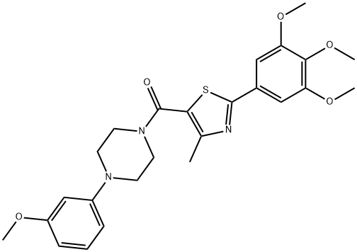 [4-(3-methoxyphenyl)piperazin-1-yl][4-methyl-2-(3,4,5-trimethoxyphenyl)-1,3-thiazol-5-yl]methanone|