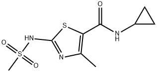 (2E)-N-cyclopropyl-4-methyl-2-[(methylsulfonyl)imino]-2,3-dihydro-1,3-thiazole-5-carboxamide 结构式