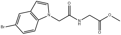 methyl N-[(5-bromo-1H-indol-1-yl)acetyl]glycinate Structure