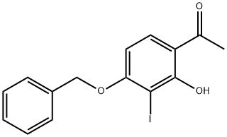 1-(4-(Benzyloxy)-2-hydroxy-3-iodophenyl)ethanone 结构式