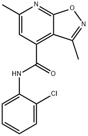 N-(2-chlorophenyl)-3,6-dimethyl[1,2]oxazolo[5,4-b]pyridine-4-carboxamide Struktur