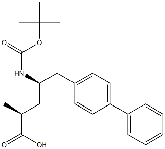 (2S,4R)-5-(Biphenyl-4-yl)-4-[(tert-butoxycarbonyl)amino]-2-methylpentanoic acid Struktur