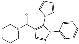 morpholin-4-yl[1-phenyl-5-(1H-pyrrol-1-yl)-1H-pyrazol-4-yl]methanone,1015896-11-3,结构式