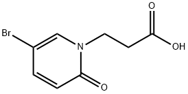 3-(5-Bromo-2-oxo-2H-pyridin-1-yl)-propionic acid 化学構造式