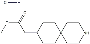 methyl 2-{3-azaspiro[5.5]undecan-9-yl}acetate hydrochloride 结构式