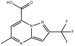 5-甲基-2-(三氟甲基)吡唑并[1,5-A]嘧啶-7-羧酸 结构式